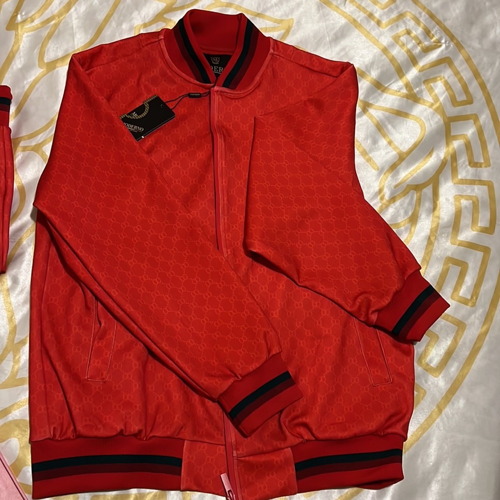 Men red Jogging Set - Picture 4 of 5
